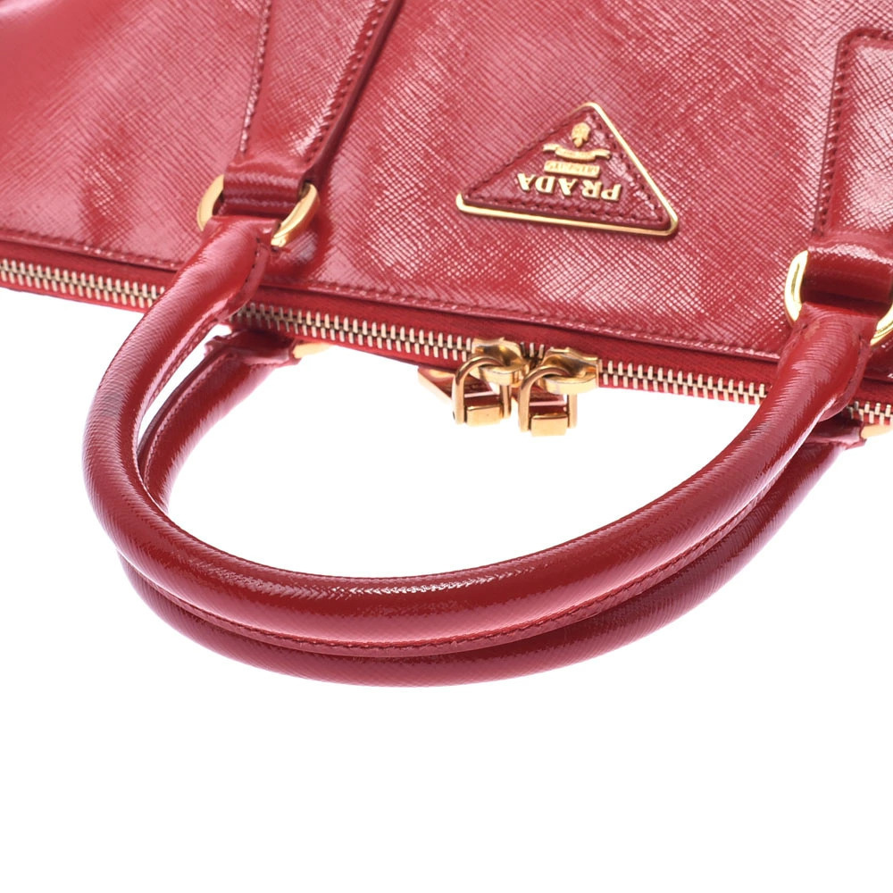 Prada Red Saffiano Handbag Enamel Red - Picture 3 of 9